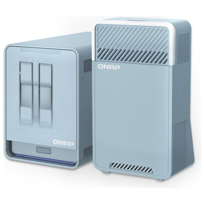 Qnap QMiroPlus-201W NAS Desktop Collegamento Ethernet LAN Blu J4125