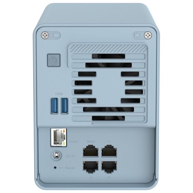 Qnap QMiroPlus-201W NAS Desktop Collegamento Ethernet LAN Blu J4125
