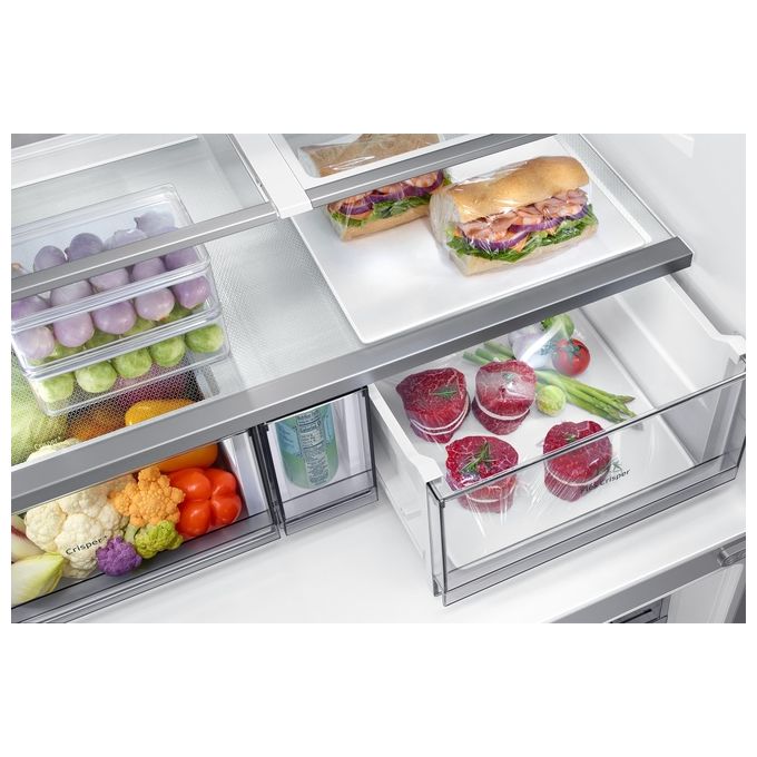 Samsung RF65A90TFS9-ES Frigorifero Side by Side 4 Porte Serie Rf9000ac Capacita' 650 Litri Classe energetica F Triple Cooling System Cool Select Plus WiFi 1825cm Inox