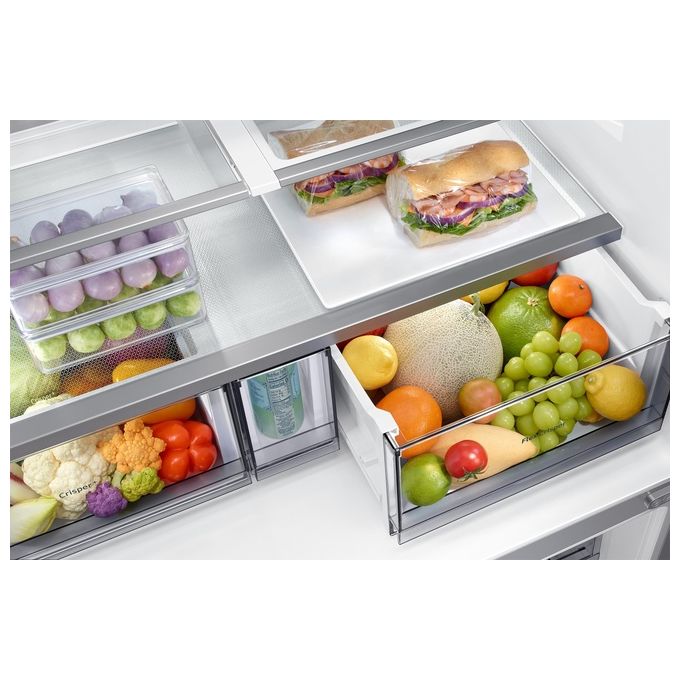 Samsung RF65A90TFS9-ES Frigorifero Side by Side 4 Porte Serie Rf9000ac Capacita' 650 Litri Classe energetica F Triple Cooling System Cool Select Plus WiFi 1825cm Inox