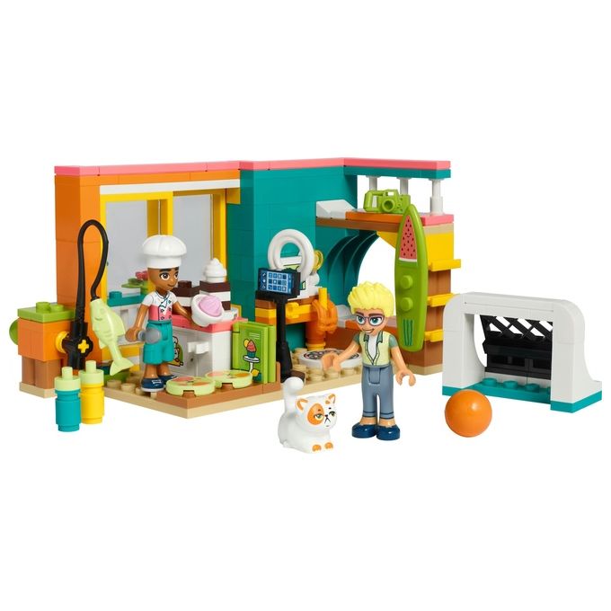 LEGO Friends 41754 La Cameretta di Leo, Set Camera da Letto a Tema Cucina e Video Making, Giochi per Bambini 6+ da Collezione