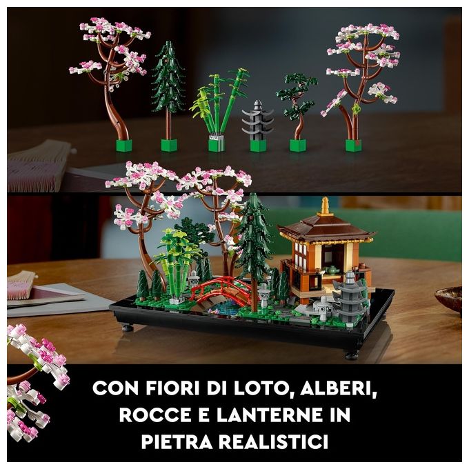 LEGO Icons 10315 Il Giardino Tranquillo, Kit Giardino Botanico Zen per Adulti con Fiori di Loto, Regalo per Donna e Uomo