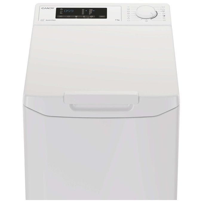[ComeNuovo] Candy TCA273D2-S Lavatrice Carica dall'Alto 7 Kg Classe D Centrifuga 1200 giri Profondita' 60 cm Wi-Fi colore Bianco