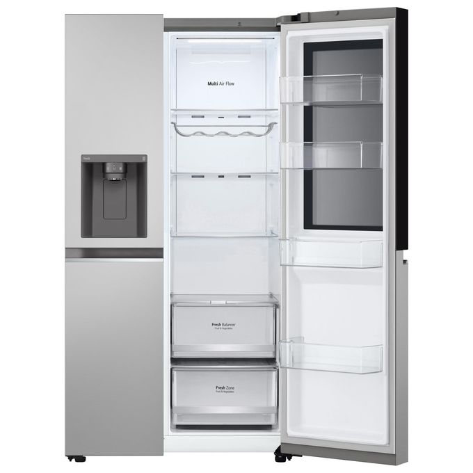 LG InstaView GSGV80PYLD.APYQEUR Frigorifero Side by Side 635 Litri Classe D No Frost Dispenser con allaccio Argento