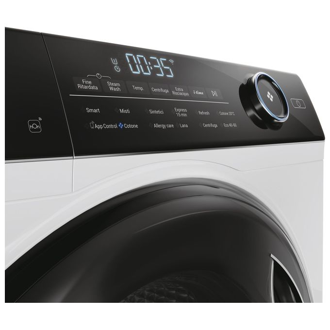 Haier HW90-B14959U1 I-Pro Series 5 Lavatrice Carica Frontale 9 Kg 1400 rpm Classe A Direct Motion Wi-Fi Vapore ABT (85x60x57 cm) colore Bianco