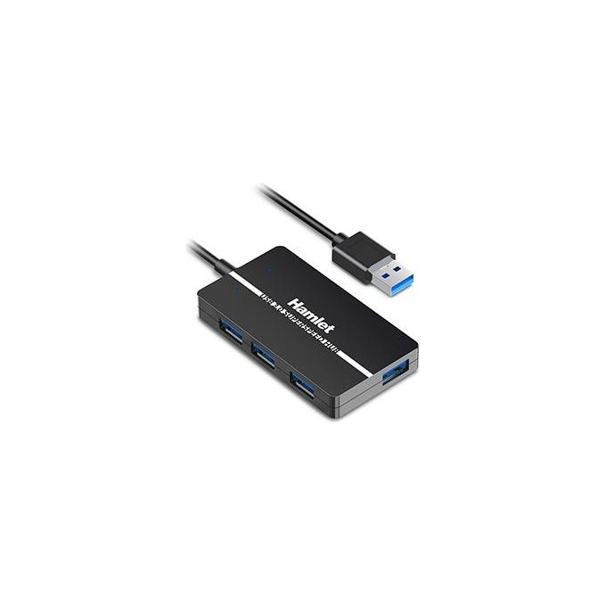Hamlet XHUB-04U3 Hub Usb 3.0 Slim a 4 Porte Autoalimentato