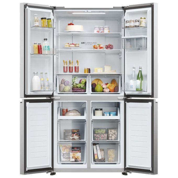 Haier Cube 83 HCR3818EWMM Frigorifero Side by Side 463L 4 Porte No Frost Platino