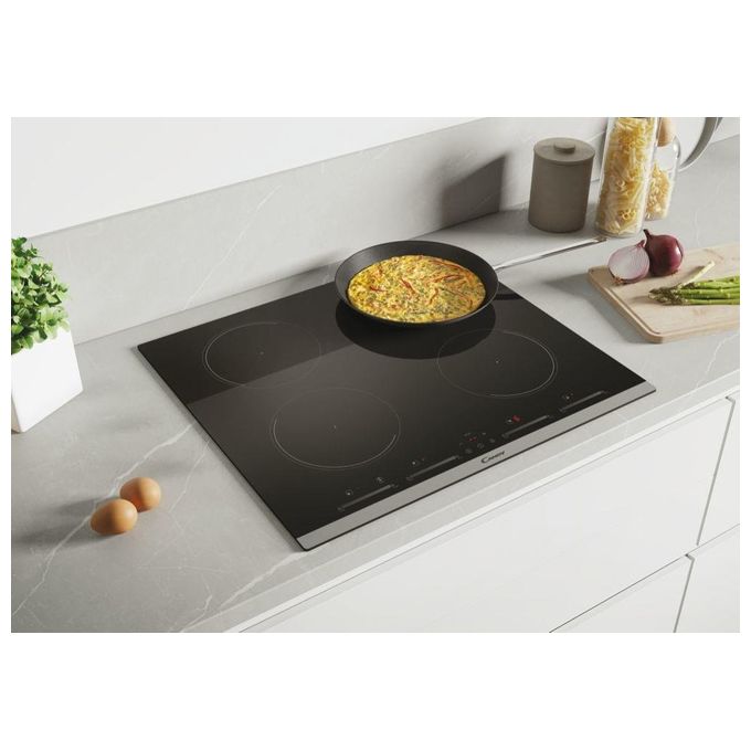 Candy CIES642MCTT Essence Piano Cottura a Induzione 4 zone Comandi touch Controllo indipendente multi slider Power management 60 cm 9 livelli di potenza Vetroceramica Nero