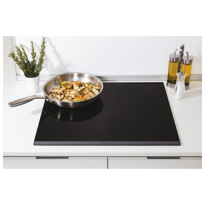 Candy CIES642MCTT Essence Piano Cottura a Induzione 4 zone Comandi touch Controllo indipendente multi slider Power management 60 cm 9 livelli di potenza Vetroceramica Nero