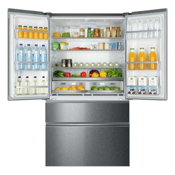Haier FD 100 Serie 7 HB26FSSAAA Frigorifero Side-by-Side Libera Installazione 750 Litri Classe Energetica E Argento-Titanio
