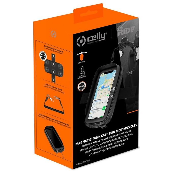 Celly Magnetic Motorbike Holder Nero