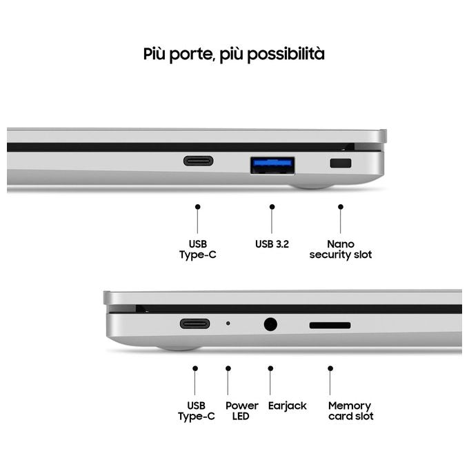 Samsung Chromebook Notebook con Processore Intel Celeron N4500 4GB di RAM 64GB eMMC Display da 14 pollici con Chrome OS