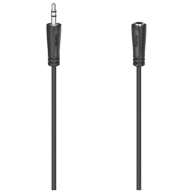 Hama Cavo Prolunga Jack 3.5mm M-Jack 3.5mm F 3mt Nero