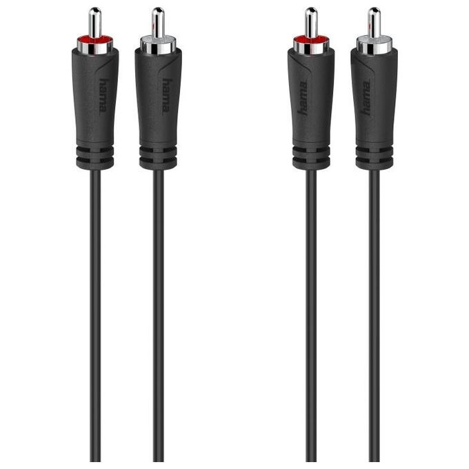 Hama Cavo RCA Nero per Trasmissione Audio e Video di Alta Qualita'