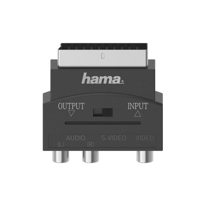 Hama Video Adapter S-VHS Socket-3 RCA Sockets Scart