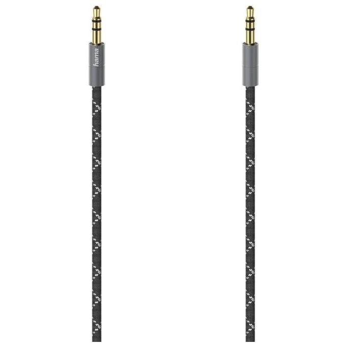 Hama Cavo Jack 3.5mm M-Jack 3.5mm M Spine in Metallo Connettori Dorati 075mt