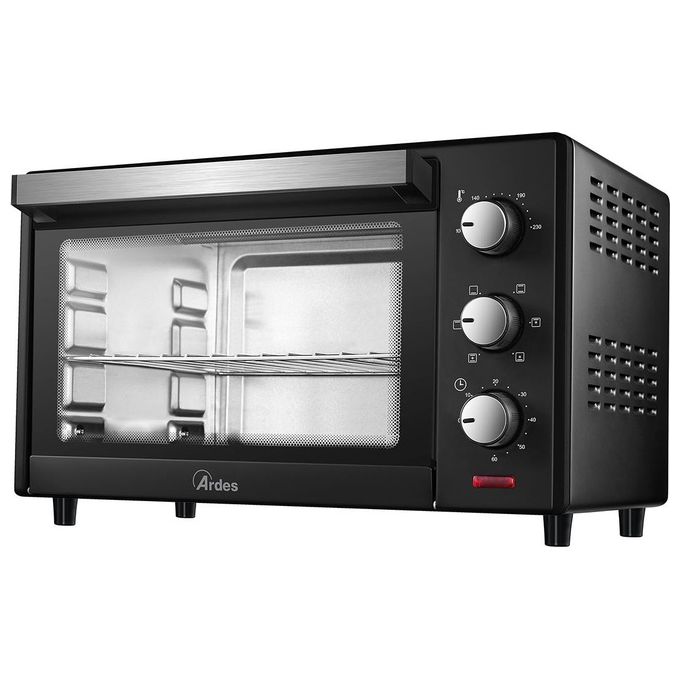 Ardes AR6226B GUSTAVO DARK 25 L Forno Elettrico Ventilato 6 Funzioni Cottura Accessori Inclusi Nero 25 Litri
