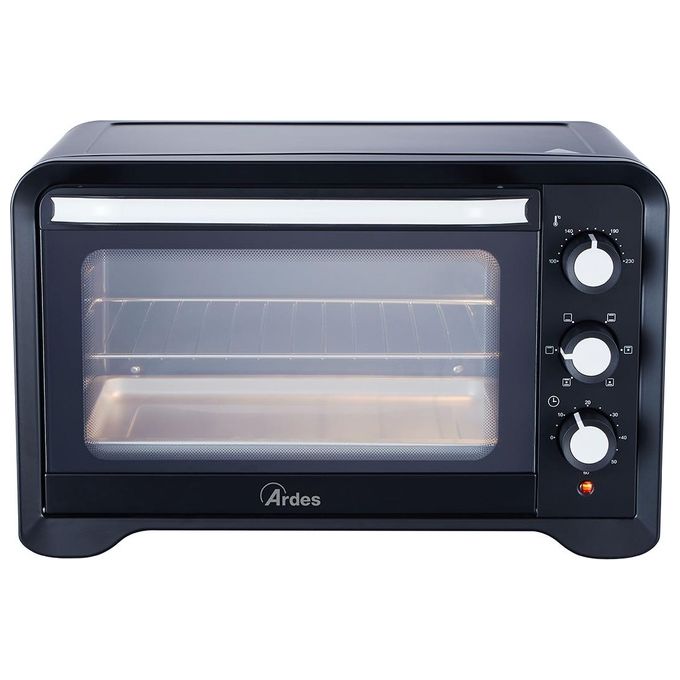 Ardes AR6264PB MAGNUS Forno Elettrico Ventilato 64 Litri Luce Interna 6 Funzioni Cottura Timer Doppio Vetro con Accessori Nero 2000W