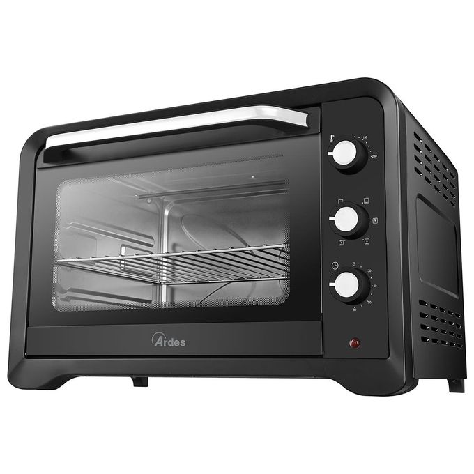 Ardes AR6264PB MAGNUS Forno Elettrico Ventilato 64 Litri Luce Interna 6 Funzioni Cottura Timer Doppio Vetro con Accessori Nero 2000W