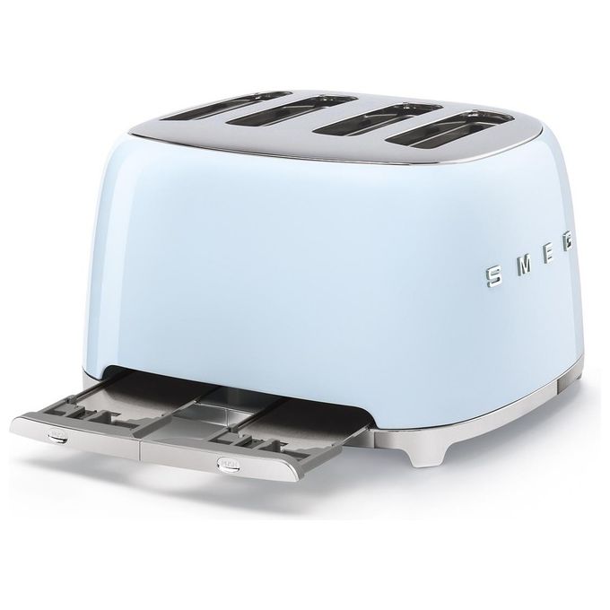 Smeg TSF03PBEU Estetica 50's Style Tostapane 4 Fette 6 Livelli di Doratura Azzurro