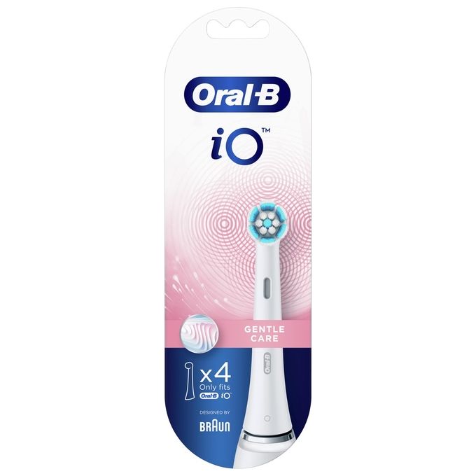 Braun Oral-B iO Gentle Care Testina per Spazzolino 4 Pezzi Blu-Bianco