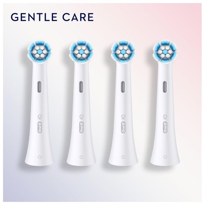Braun Oral-B iO Gentle Care Testina per Spazzolino 4 Pezzi Blu-Bianco