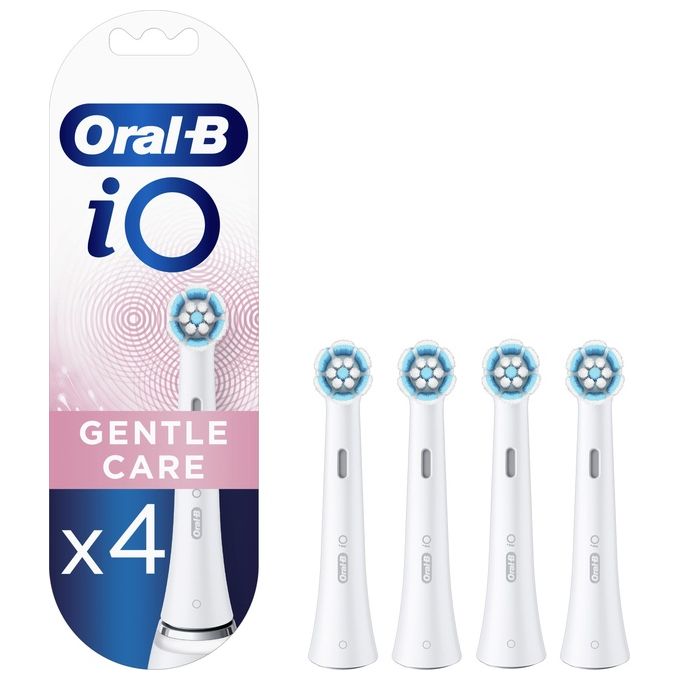 Braun Oral-B iO Gentle Care Testina per Spazzolino 4 Pezzi Blu-Bianco