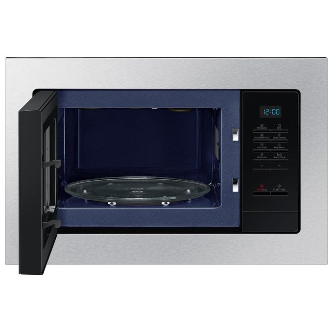 Samsung MG20A7013CT-ET Forno a Microonde da Incasso 20 Litri Grill 5 Programmi Scongelamento Rapido Display Digitale Led Finitura Inox Anti-Impronta