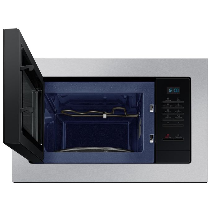 Samsung MG20A7013CT-ET Forno a Microonde da Incasso 20 Litri Grill 5 Programmi Scongelamento Rapido Display Digitale Led Finitura Inox Anti-Impronta