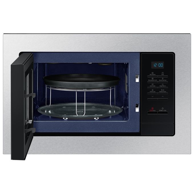 Samsung MG20A7013CT-ET Forno a Microonde da Incasso 20 Litri Grill 5 Programmi Scongelamento Rapido Display Digitale Led Finitura Inox Anti-Impronta