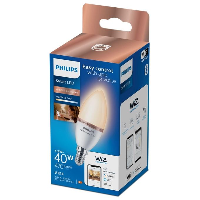 Philips Candela Smerigliata Smart TW 40W E1 per Illuminazione Interna e Casa
