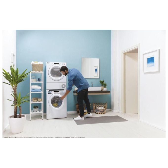 Candy, Asciugatrice 8 Kg, Classe C, Vapore, Inverter, Wi-Fi, Bianco