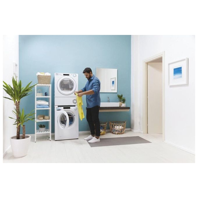 Candy Smart Pro CSOE H10A2DE-S – Asciugatrice a Pompa di Calore 10 kg, Classe A++, Cicli Rapidi e Controllo Remoto Wi-Fi, Funzione Easy Iron, (H85×L59,6×P60,7 cm), Bianco