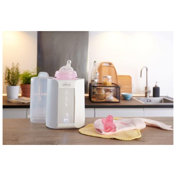 Chicco 00007390100000 Scalda Pappa e Scaldabiberon 2in1 con Funzione Sterilizzazione 21 Programmi Timer Scongelamento Biberon e Vasetti colore Bianco