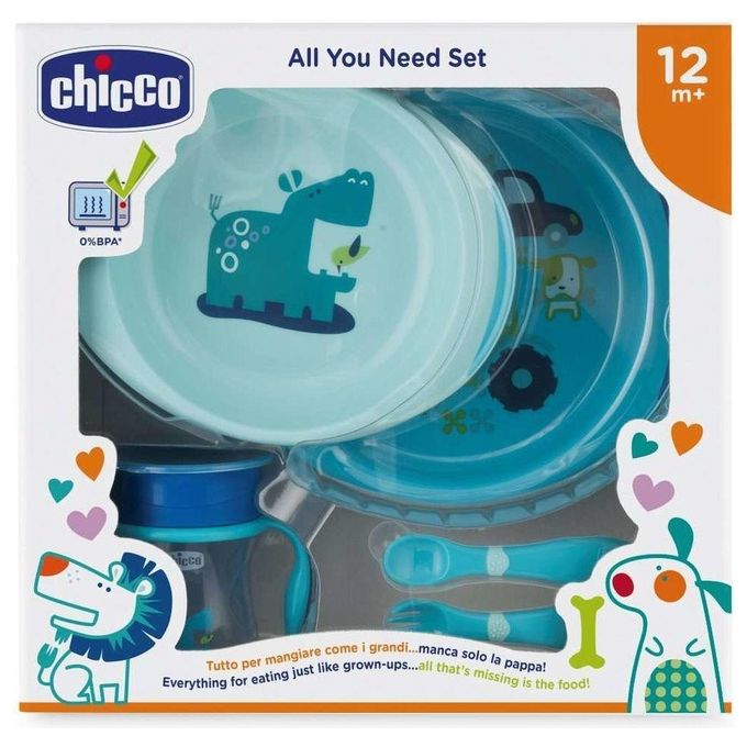 Chicco Set Pappa 12 Mesi Azzurro