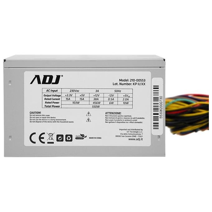 Adj 210-00553 Alimentatore 550w 3xSata 1xPata Fan 12cm 20+4 Pin Cable