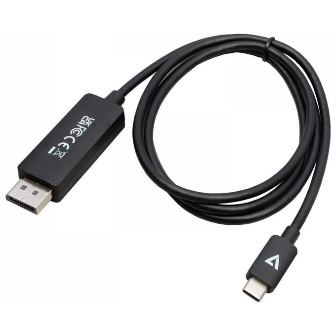 V7 V7USBCDP14-1M Cavo DisplayPort Usb Tipo-C Nero