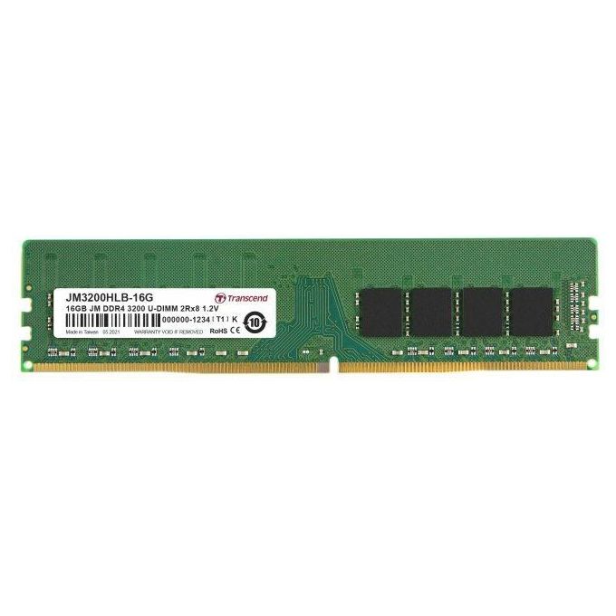 Transcend JM3200HLB-16G Memoria Ram 16Gb 2x8Gb DDR4 3200 MHz