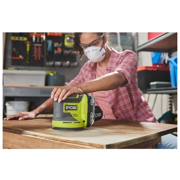 Ryobi R18ROS-0 Levigatrice Rotorbitale 18V ONE Batteria Non Inclusa Diametro Disco 125mm