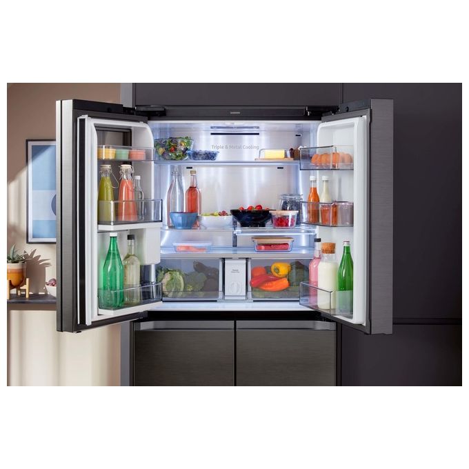 Samsung RF65A977FB1-EF Frigorifero Side by Side Family Hub Capacita' 637 Litri Classe energetica F Total No Frost Metal Cooling 182,5 cm Nero Black