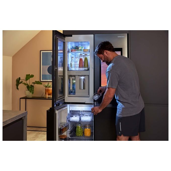 Samsung RF65A977FB1-EF Frigorifero Side by Side Family Hub Capacita' 637 Litri Classe energetica F Total No Frost Metal Cooling 182,5 cm Nero Black