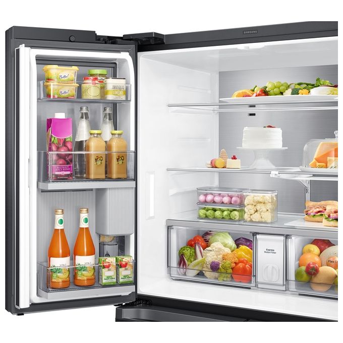 Samsung RF65A977FB1-EF Frigorifero Side by Side Family Hub Capacita' 637 Litri Classe energetica F Total No Frost Metal Cooling 182,5 cm Nero Black