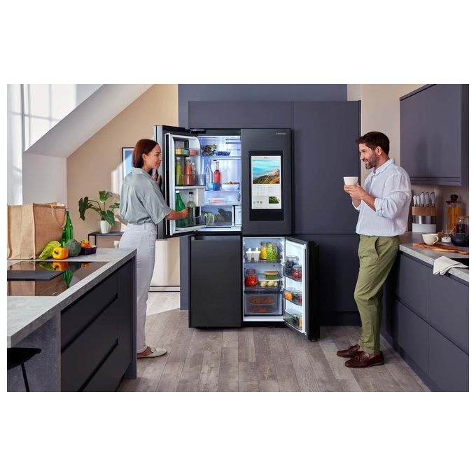 Samsung RF65A977FB1-EF Frigorifero Side by Side Family Hub Capacita' 637 Litri Classe energetica F Total No Frost Metal Cooling 182,5 cm Nero Black