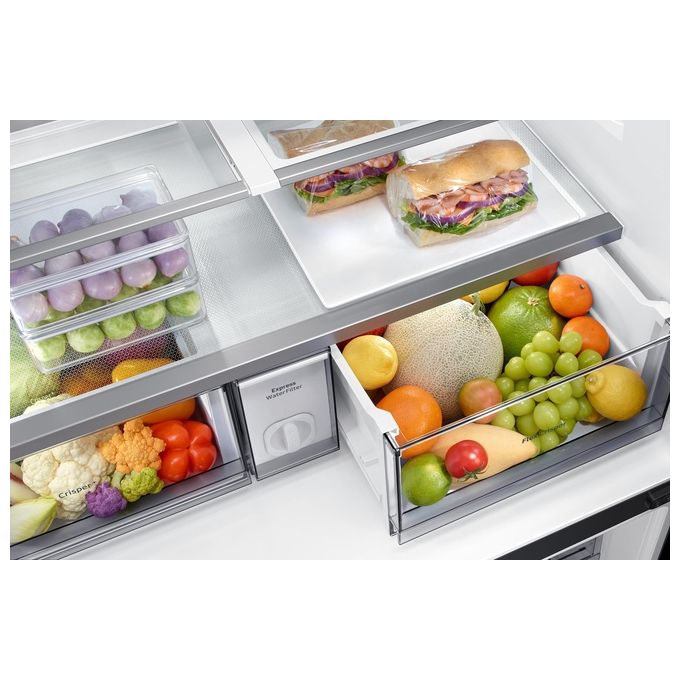 Samsung RF65A977FB1-EF Frigorifero Side by Side Family Hub Capacita' 637 Litri Classe energetica F Total No Frost Metal Cooling 182,5 cm Nero Black