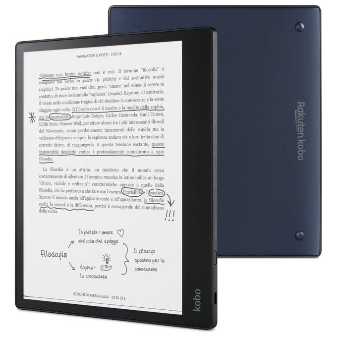 Kobo Elipsa eReader Display 10,3'' Carta E Ink 1200 Multiformato Audiolibri 32Gb Nero