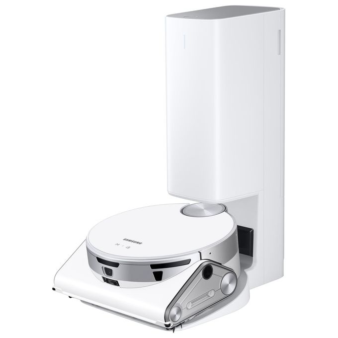 Samsung Jet Bot AI Aspirapolvere Robot 0.2 Litri Senza Sacchetto Argento-Bianco