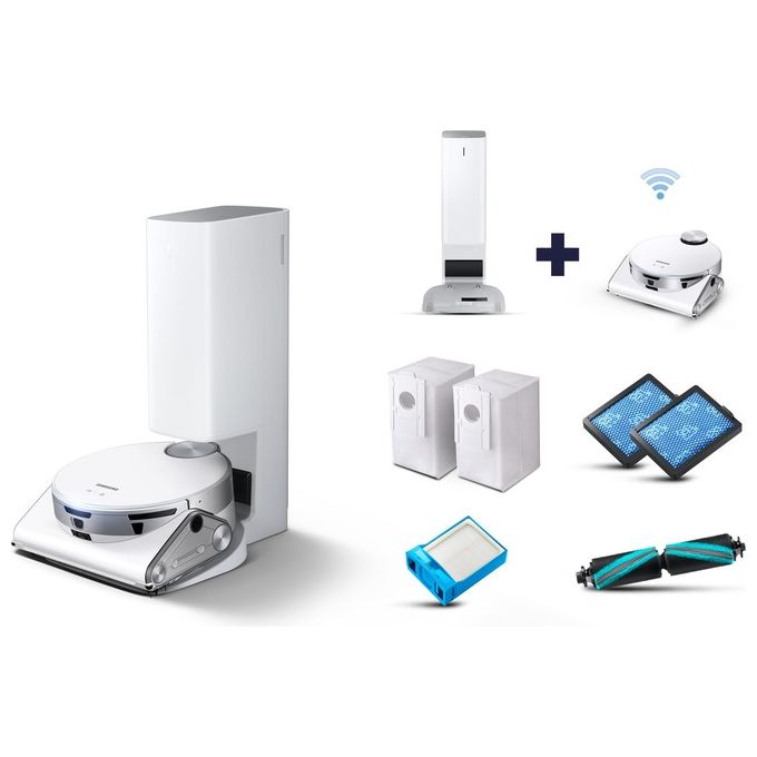 Samsung Jet Bot AI Aspirapolvere Robot 0.2 Litri Senza Sacchetto Argento-Bianco