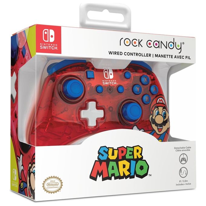 Pdp Wired Controller Rock Candy Mini Super Mario per Nintendo Switch
