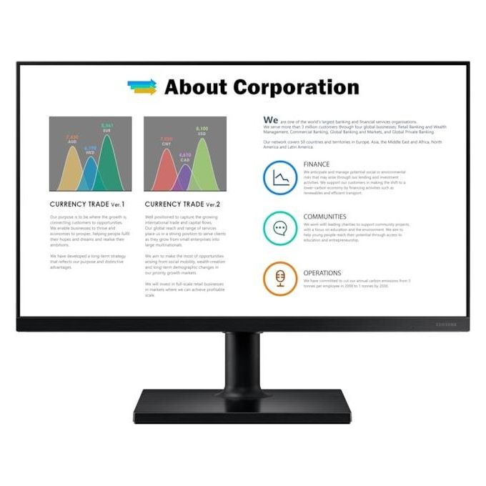 Samsung Monitor Flat 27'' LF27T450FZU 1920x1080 Tempo di risposta 5 ms