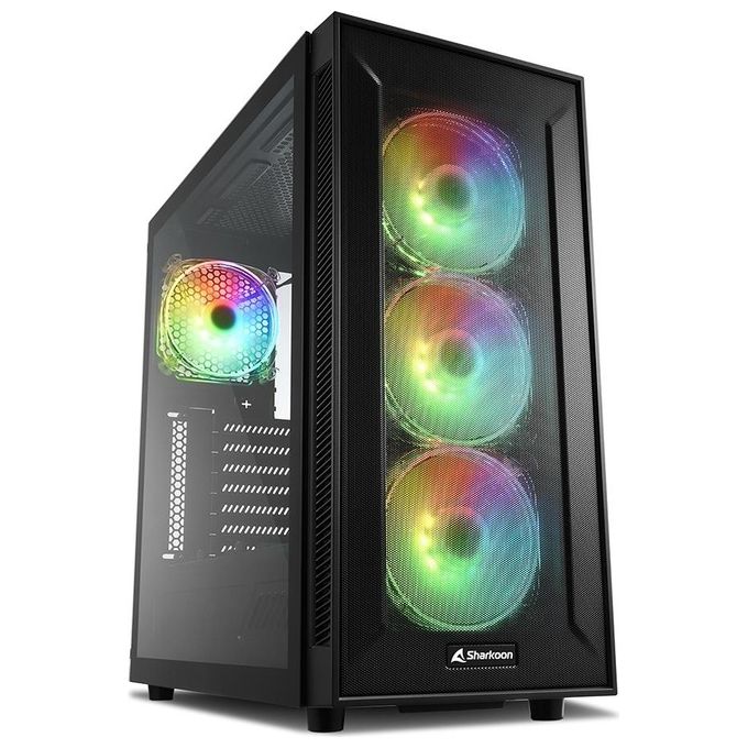 Sharkoon TG6M RGB Case Atx 2xUsb 2.0 2xUsb 3.0 Vetro Temperato 4x 120 Argb Argb Controller